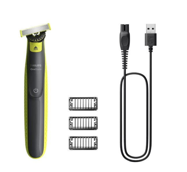 Philips QP2724/23 OneBlade 360 rezgőkéses borotva, száraz és nedves használat, limezöld/grafitszürke szín 