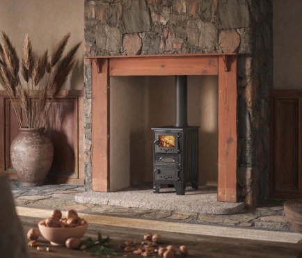 Hunor 304 Mini kandalló 9,2 kW, fekete szín 