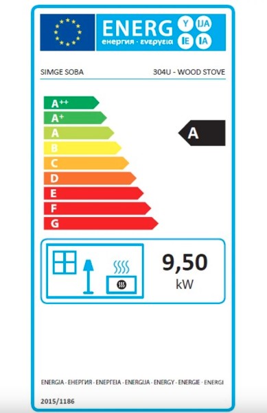 Hunor 304 Mini kandalló 9,2 kW, fekete szín 