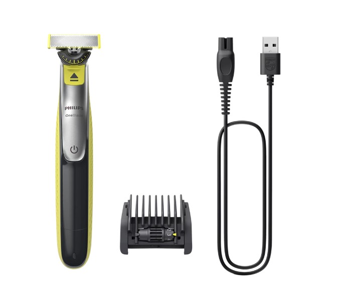 Philips QP2734/23 OneBlade 360 rezgőkéses borotva, száraz és nedves használat, limezöld/grafitszürke szín 