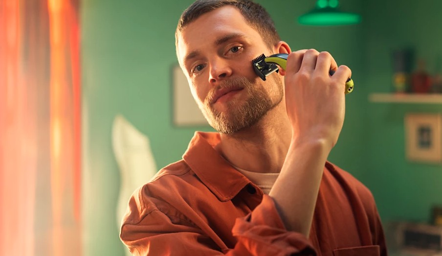 Philips QP2734/23 OneBlade 360 rezgőkéses borotva, száraz és nedves használat, limezöld/grafitszürke szín 