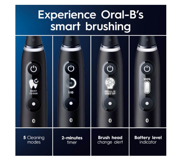 Oral-B iO6 Series Grey Opal elektromos fogkefe 