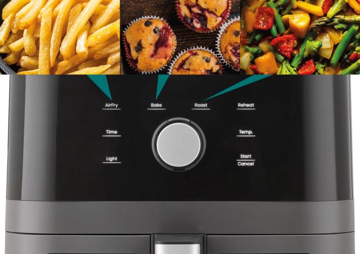 Hisense HAF1800D forrólevegős sütő, 5.7L, 1850W, fekete szín 