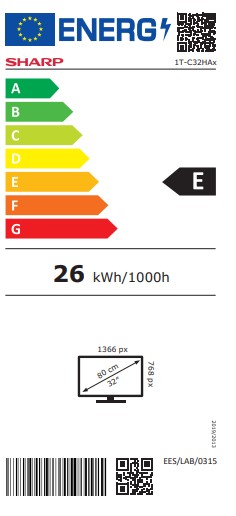 Sharp 32HA1205E HD Ready LED TV, 32", 80 cm 