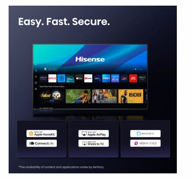 Hisense 55E7Q PRO 4K UHD Smart QLED TV, 55", 139.7 cm 
