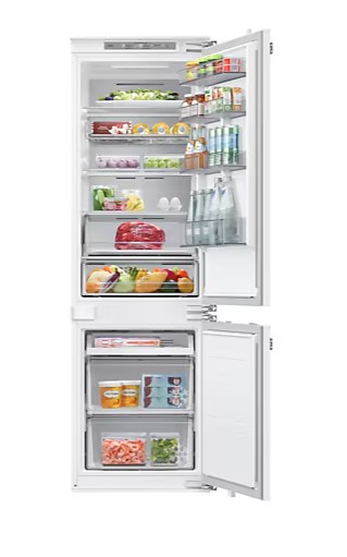 Samsung BRB80F26ADF0EO No Frost beépíthető alulfagyasztós kombinált hűtőszekrény, Wifi, 190/74L, 54x55x177.5 cm