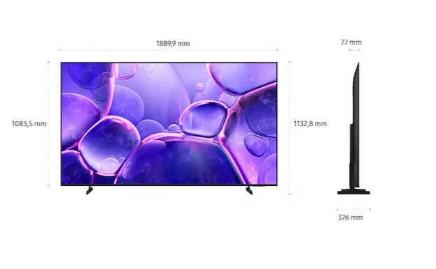 Samsung UE85U8072FUXXH 4K Crystal UHD Smart LED TV, 85", 215.9 cm 