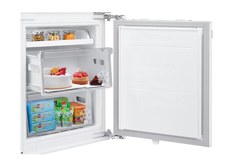 Samsung BRB80F26ADF0EO No Frost beépíthető alulfagyasztós kombinált hűtőszekrény, Wifi, 190/74L, 54x55x177.5 cm