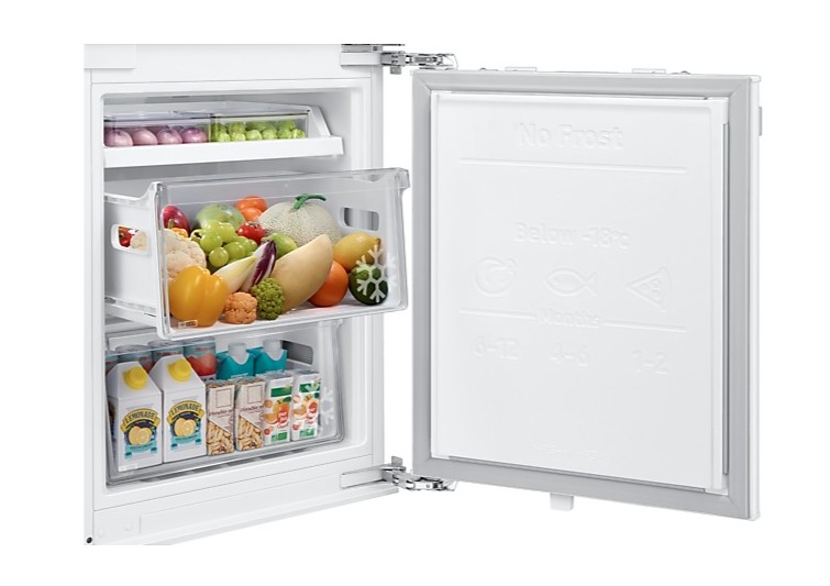 Samsung BRB80F26ADF0EO No Frost beépíthető alulfagyasztós kombinált hűtőszekrény, Wifi, 190/74L, 54x55x177.5 cm