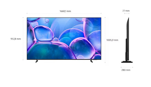 Samsung UE75U7022FKXXH 4K Crystal UHD Smart LED TV, 75", 190.5 cm 