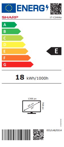 Sharp 24HA1205E HD Ready LED TV, 24", 60.96 cm 