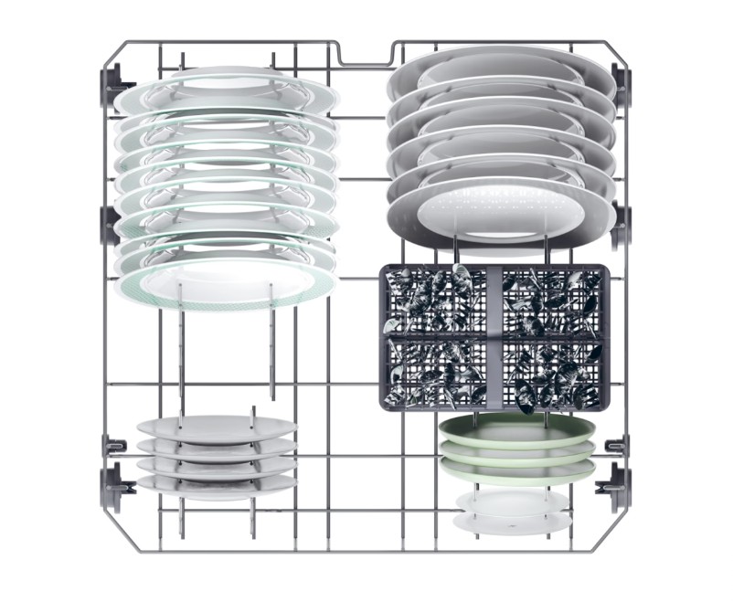 Candy CF 3E7L0S mosogatógép, 13 teríték, inverter motor, Wifi, 59.7x59.8x85 cm, metal look szín