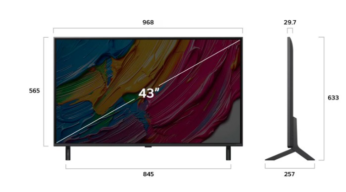 LG 43QNED80A3A AI 4K UHD QNED Smart LED TV, 43, 109.22 cm