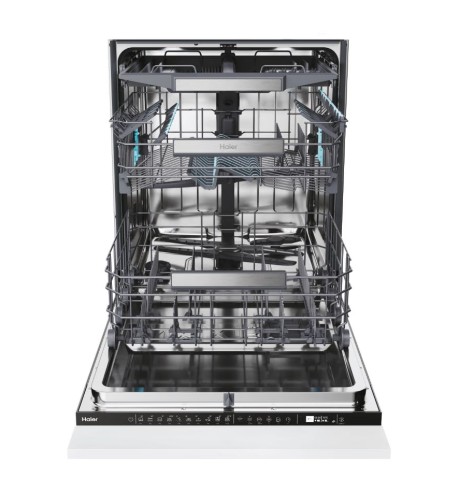 Haier XS 6B1M3PB teljesen beépíthető mosogatógép, 16 teríték, Wifi, inverter motor, automatikus ajtónyitás, 3 kosár, 59.7x55.5x81.8 cm