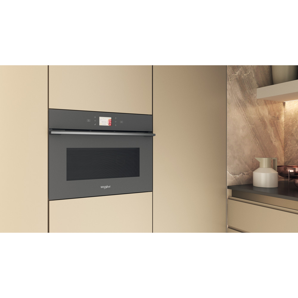 Whirlpool WCW11O7FHTSSM beépíthető kompakt sütő és mikró , 53L, 950W, Crisp funkció, 55.9x54.3x45.5 cm, csillagpor szürke matt szín 
