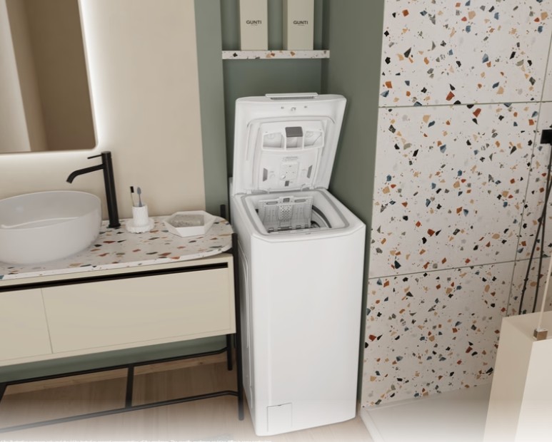 Candy TCA483D2-S felültöltős mosógép, 8kg, WIFI, 41x60x86 cm