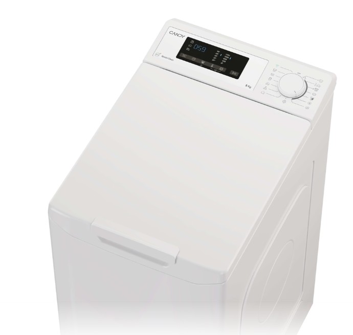 Candy TCA483D2-S felültöltős mosógép, 8kg, WIFI, 41x60x86 cm