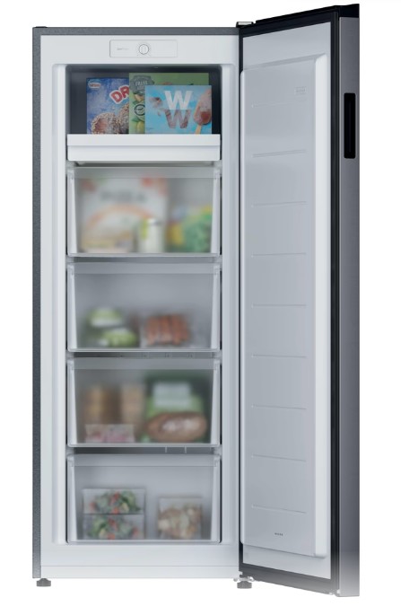 Candy CNUQ2L513EX fagyasztószekrény, 169L, Wifi, 54.5x57x138 cm, inox szín 