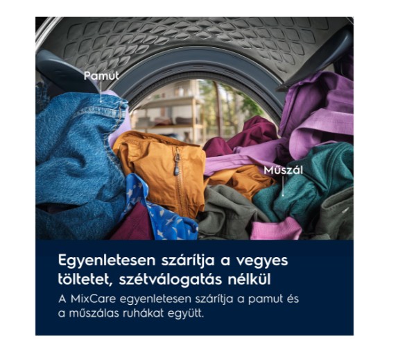 Electrolux EW6D384AE hőszivattyús szárítógép, 8 kg, inverter motor, 59.6x63.8x85 cm
