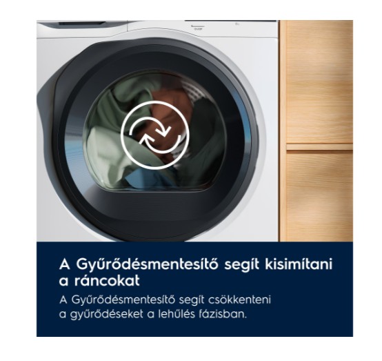 Electrolux EW6D384AE hőszivattyús szárítógép, 8 kg, inverter motor, 59.6x63.8x85 cm