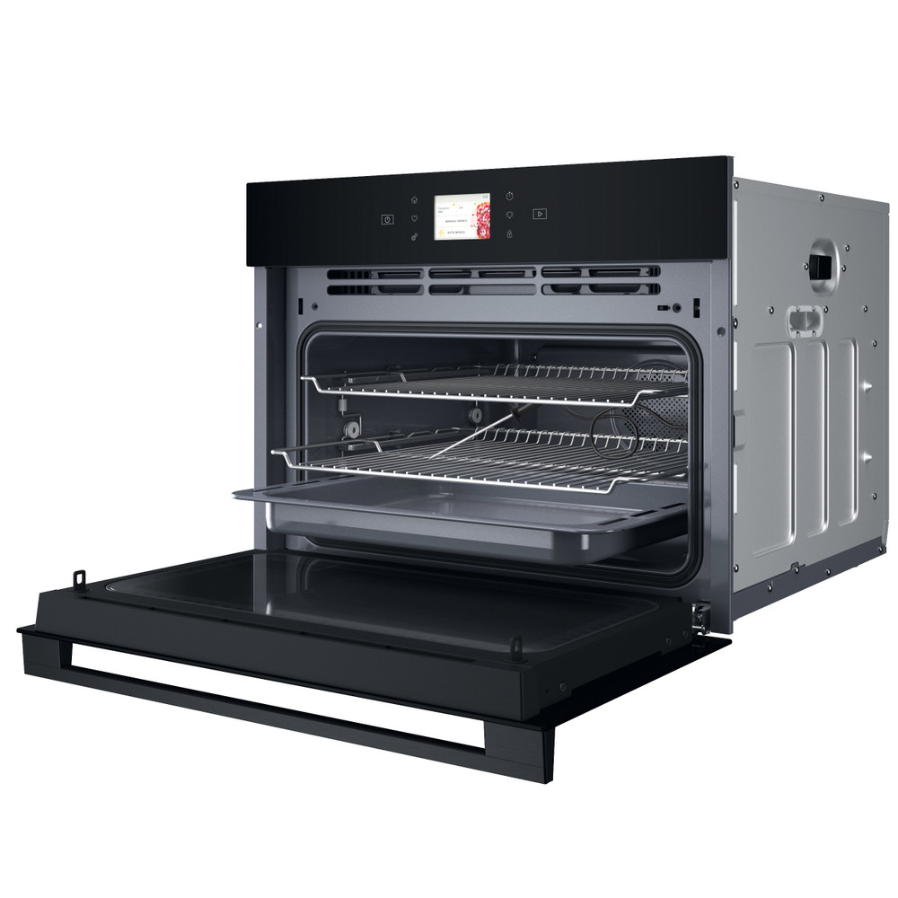 Whirlpool WCW9O7PHTSB beépíthető kompakt sütő és mikró, 53L, Crisp funkció, 950W, 55.9x54.3x45.5 cm, fekete szín 