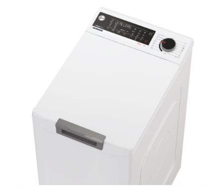 Hoover THO286TM5-S felültöltős mosógép, 8 kg, WIFI+Bluetooth, inverter motor, 41x60x86 cm