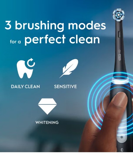 Oral-B iO3 Matt Black elektromos fogkefe 