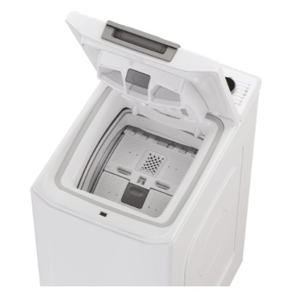 Hoover THO286TM5-S felültöltős mosógép, 8 kg, WIFI+Bluetooth, inverter motor, 41x60x86 cm