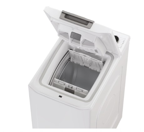 Hoover THO286TM5-S felültöltős mosógép, 8 kg, WIFI+Bluetooth, inverter motor, 41x60x86 cm