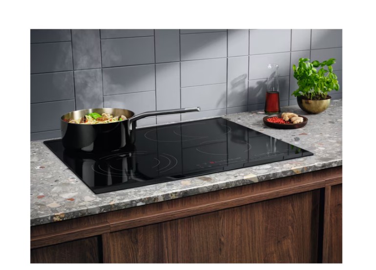 Electrolux EHF6547FXK beépíthető kerámialap, 59x52x3.8 cm, fekete szín 