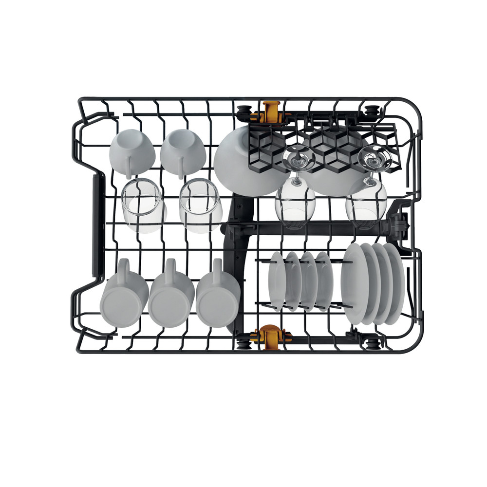 Whirlpool WH3UC10BS7A0X pult alá építhető kezelőpaneles mosogatógép, 10 teríték, automatikus ajtónyitás, 44.8x59x82 cm, inox szín 