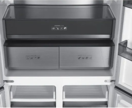 Samsung RM90F67CECEO side by side hűtőszekrény francia ajtós kialakítással, 399/255L, AI inverteres kompresszor, Wifi, 91.2x73.1x185.3 cm, tiszta szénfekete szín 
