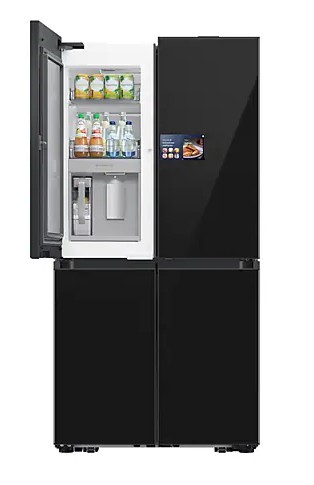 Samsung RM90F67CECEO side by side hűtőszekrény francia ajtós kialakítással, 399/255L, AI inverteres kompresszor, Wifi, 91.2x73.1x185.3 cm, tiszta szénfekete szín 