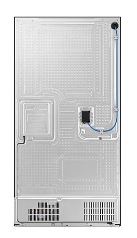 Samsung RM90F67CECEO side by side hűtőszekrény francia ajtós kialakítással, 399/255L, AI inverteres kompresszor, Wifi, 91.2x73.1x185.3 cm, tiszta szénfekete szín 