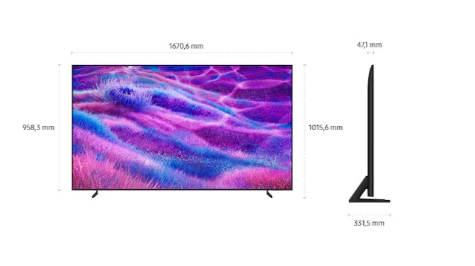 Samsung QE75QN80FAUXXH 4K UHD Smart Neo QLED Mini LED TV, 75", 190.5 cm 
