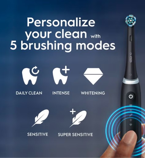 Oral-B iO5 Matt Black elektromos fogkefe 