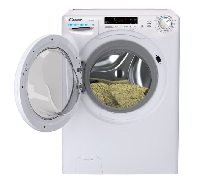 Candy CSWS 4642DW2/1-S 45 cm mély mosó-szárítógép, 6/4 kg, WIFI, gőz, 60x45x85 cm 