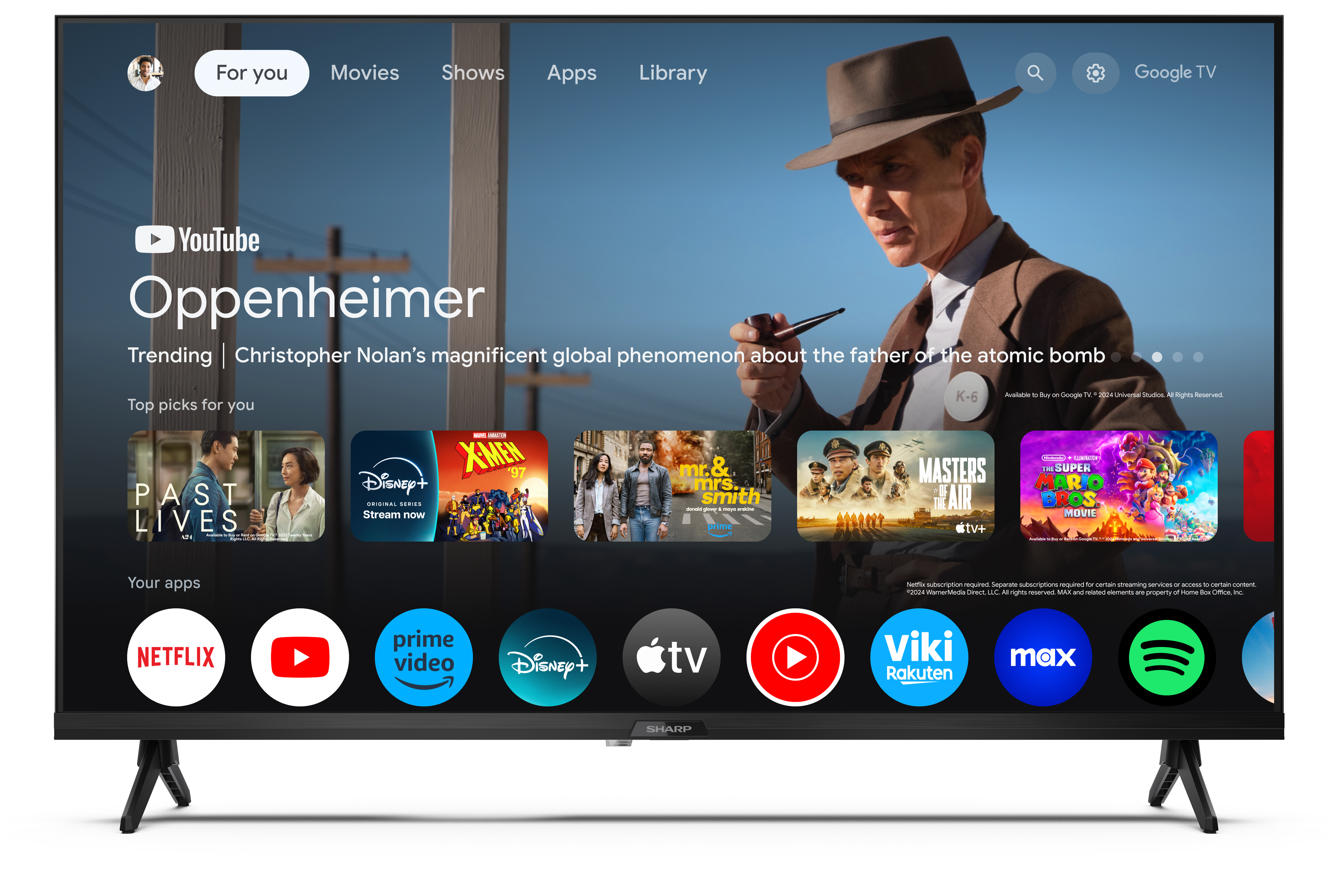 Sharp 32GF3265E Full HD Google Smart QLED TV, 32", 81.28 cm 