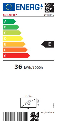 Sharp 40FH2EA Full HD Smart LED TV, 40", 101.6 cm 