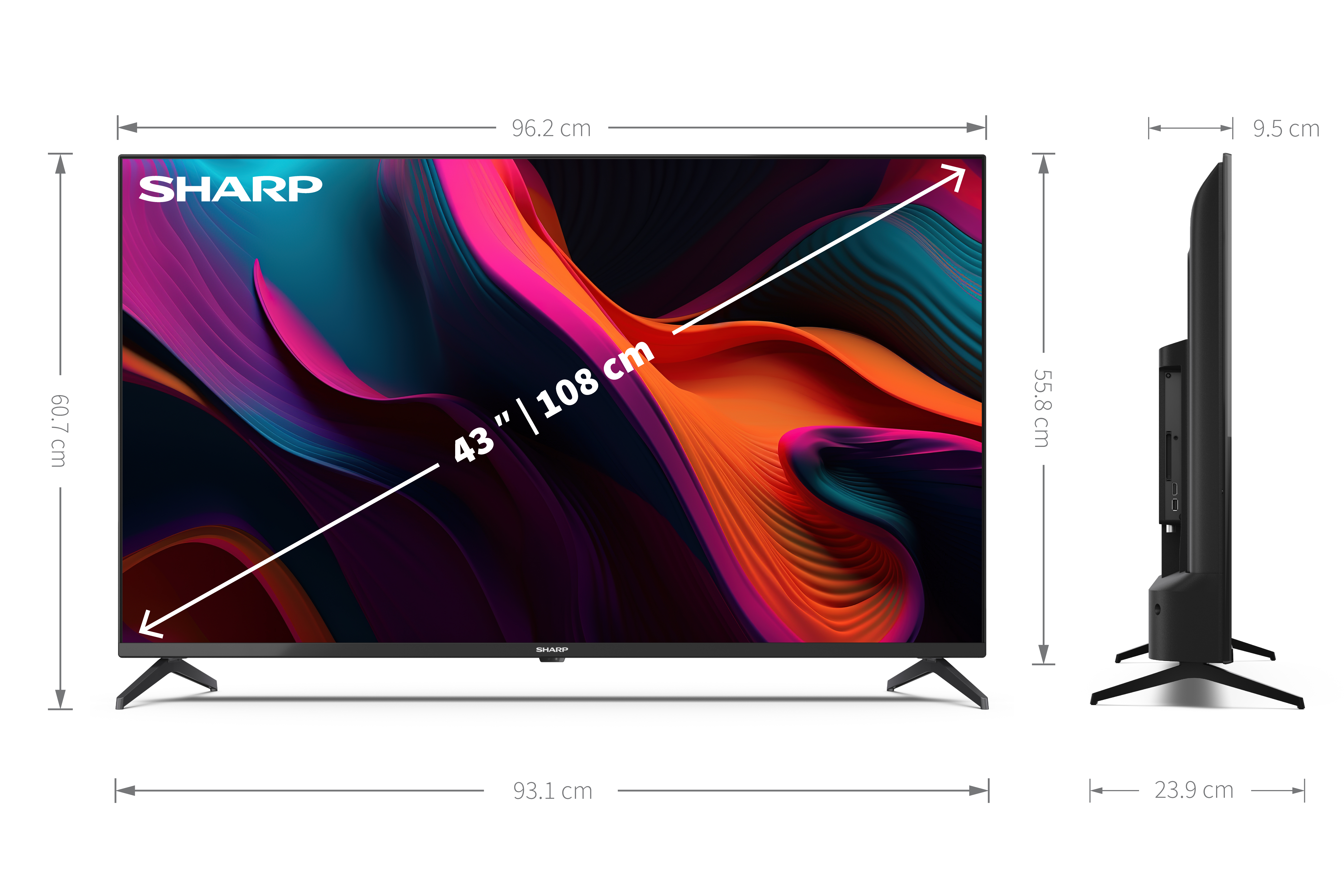 Sharp 43GL4260E 4K UHD Smart LED TV, 43", 109.22 cm 