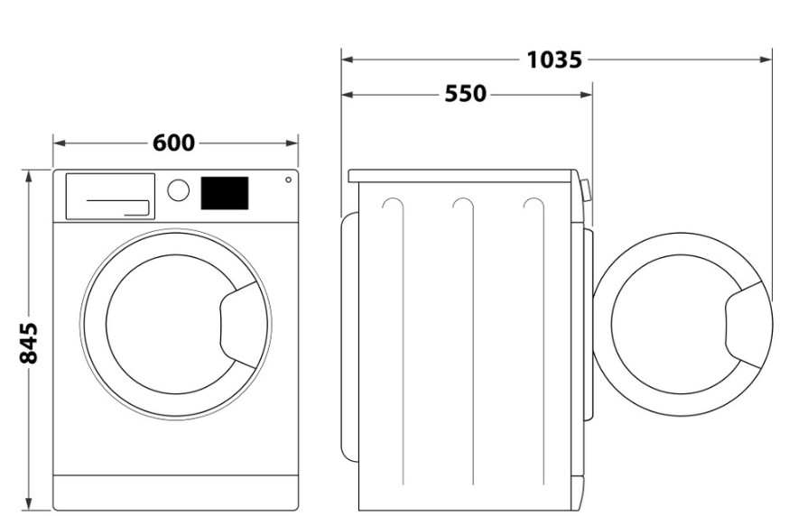 Indesit IM 864 MY TIME EE elöltöltős mosógép, 8 kg, 60x54.6x84.5 cm