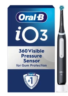 Oral-B iO3 Matt Black elektromos fogkefe 