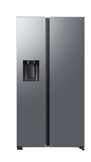 Samsung RS70F64KETEO side by side hűtőszekrény, 420/220L, AI inverteres kompresszor, 91.2x72.6x178.4 cm, matt metál DOI szín