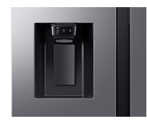 Samsung RS70F64KETEO side by side hűtőszekrény, 420/220L, AI inverteres kompresszor, 91.2x72.6x178.4 cm, matt metál DOI szín