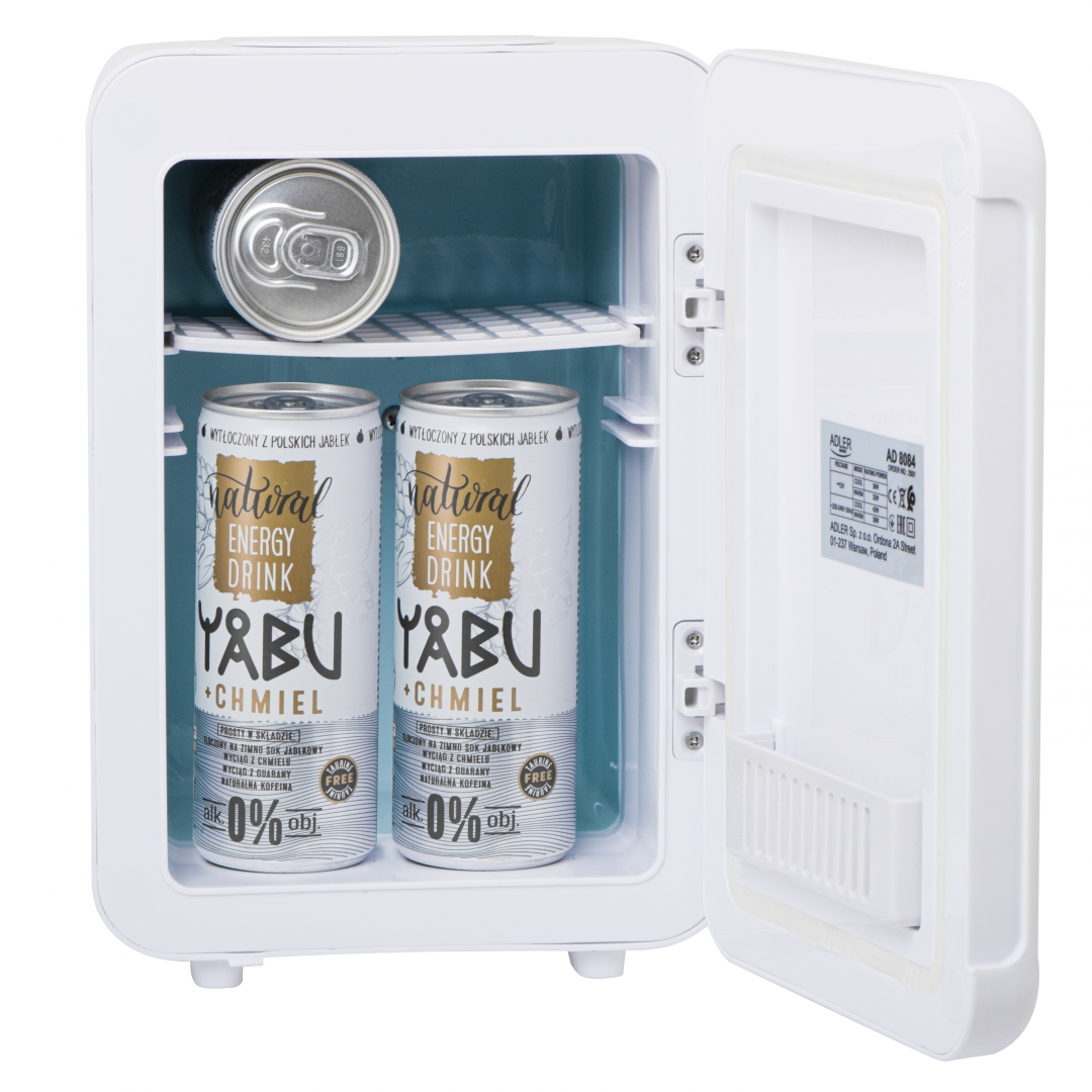 Adler AD8084W mini hűtőszekrény 4L, fehér szín 