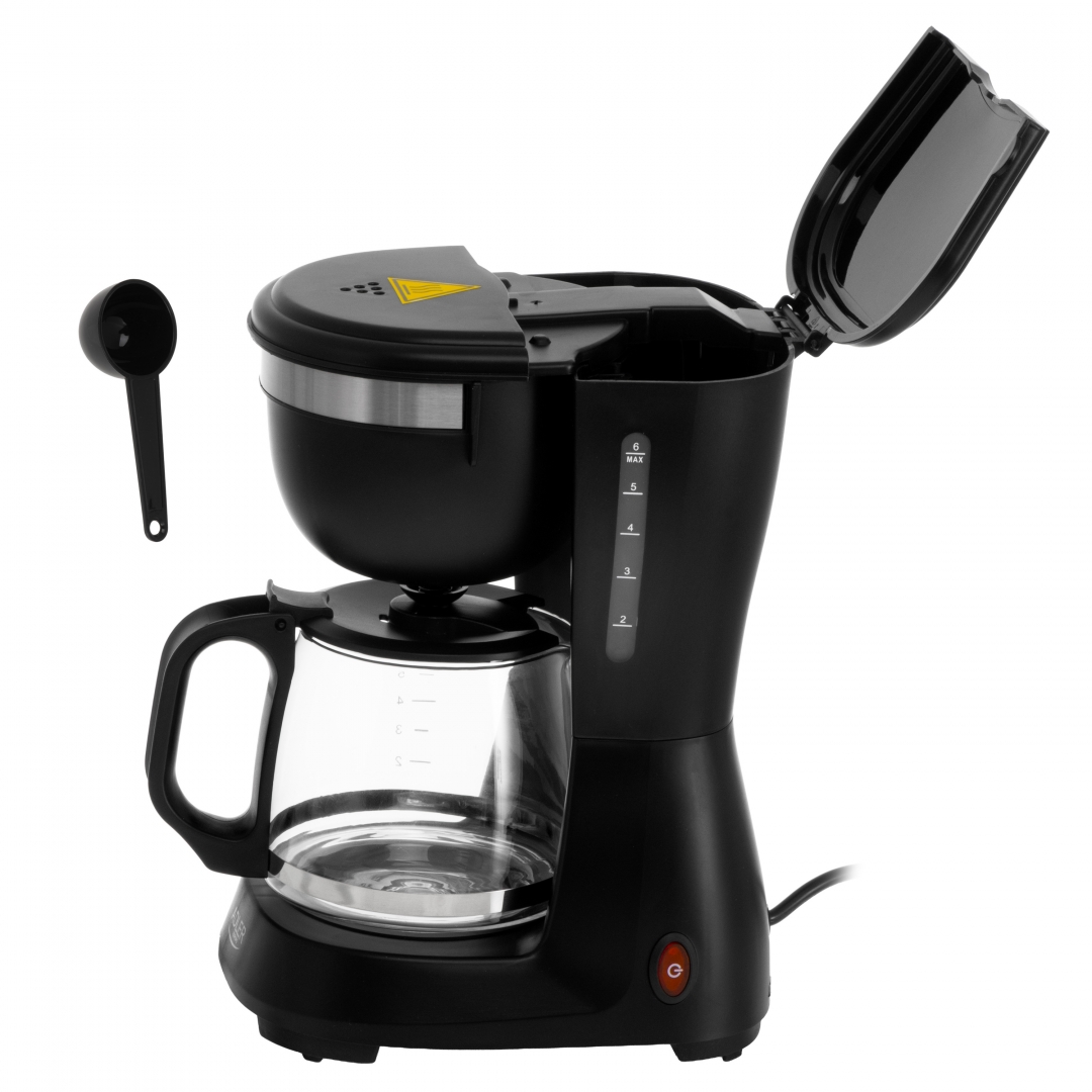 Adler AD4381 filteres tea-kávéfőző, 0.6L, 600W, fekete szín 