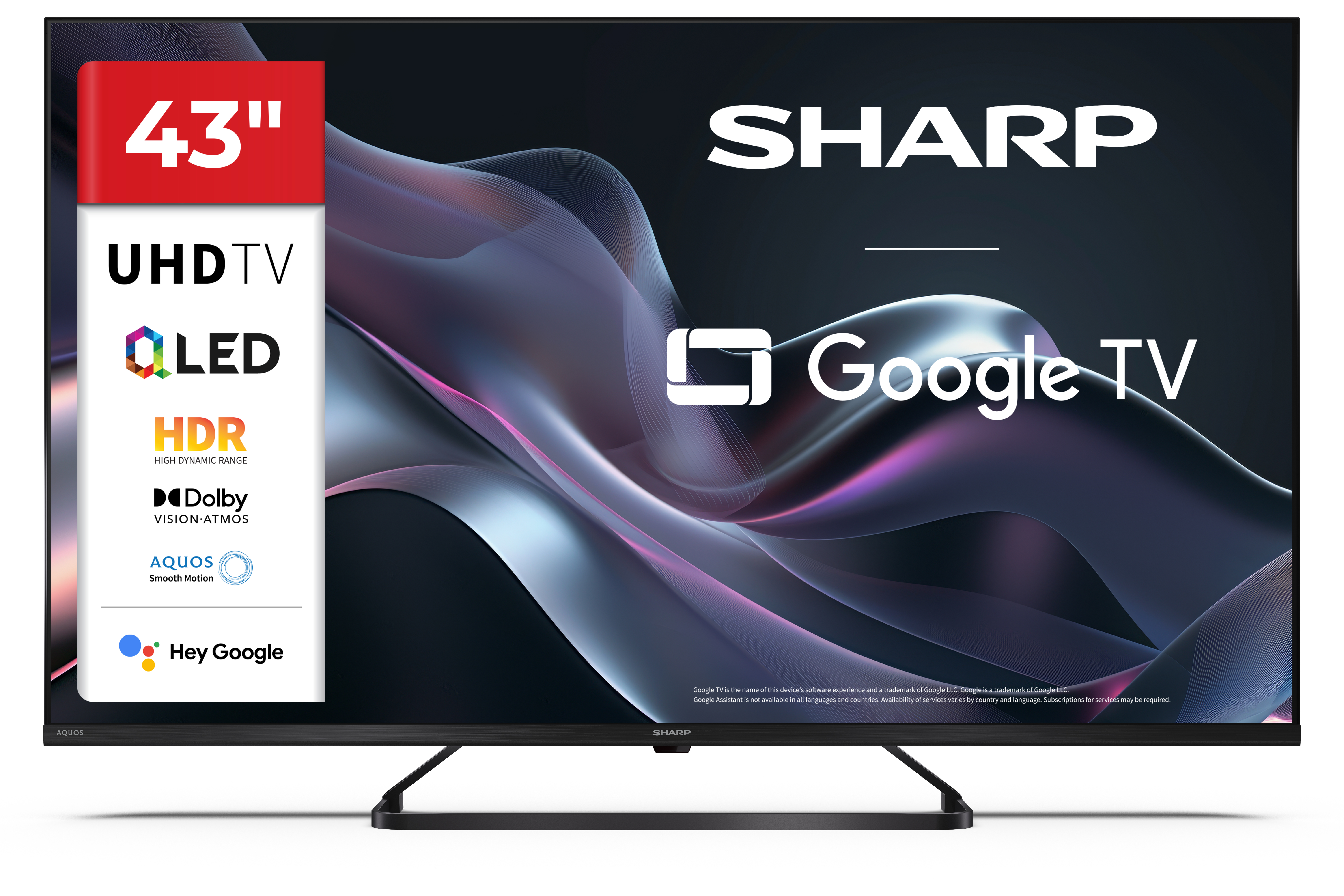 Sharp 43HP6265E 4K UHD Smart QLED TV, 43", 109.22 cm 