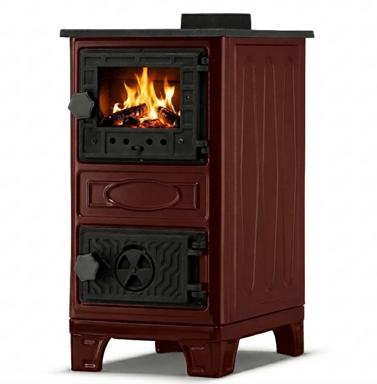 Hunor 304 Mini kandalló 9,5 kW, barna szín 