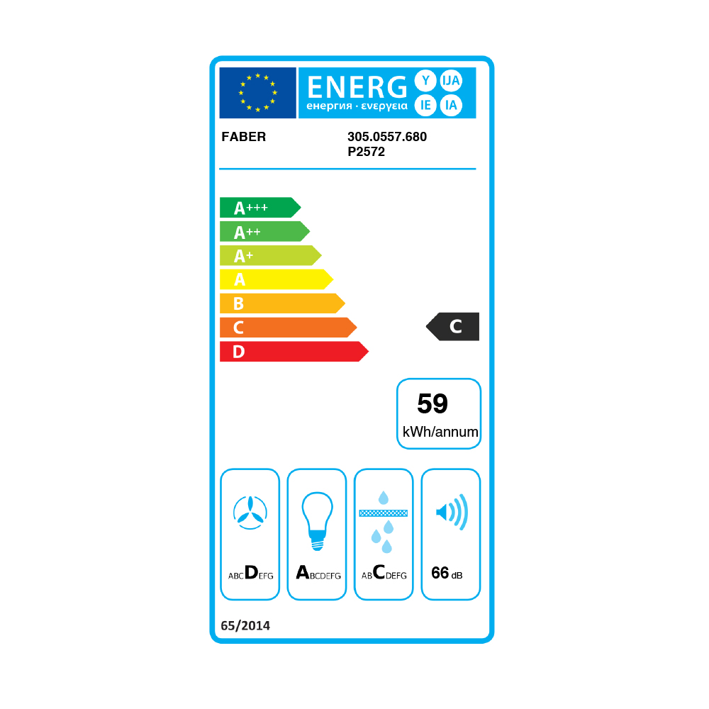 Faber In-Nova Smart X A60 kürtőbe építhető konyhai elszívó, 60 cm, inox szín, A60 305.0557.680 
