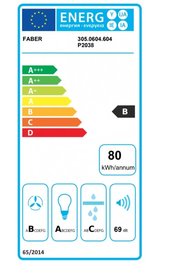 Faber Inka Lux Smart EV8 X A70 kürtőbe építhető konyhai elszívó, 70 cm, inox, 305.0604.604